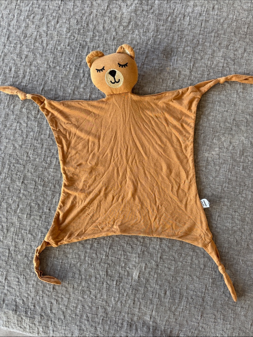 Little Sleepies Mustard Bear Lovey Security Blanket